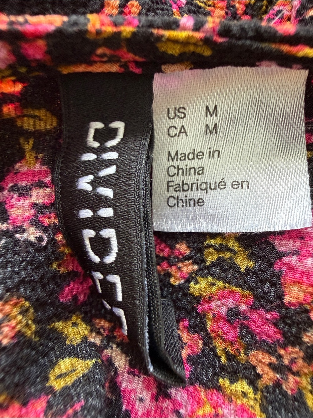 H&M Black Mini Dress with Pink Floral Ditsy Print - Picture 7 of 11